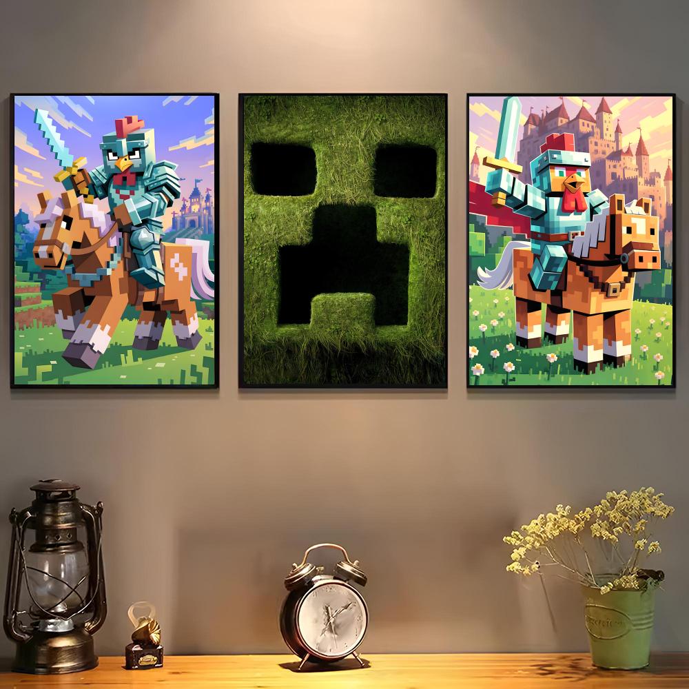 Art Craft Bar - Pôster de jogos Mine-c-crafts, adesivo de