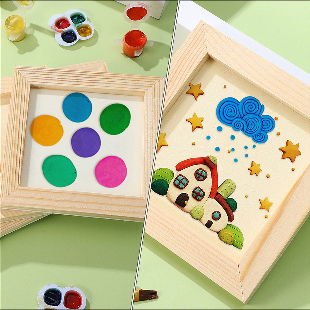 6 molduras de madeira maciça,  - Art And Craft For Nursery avaliação e preço