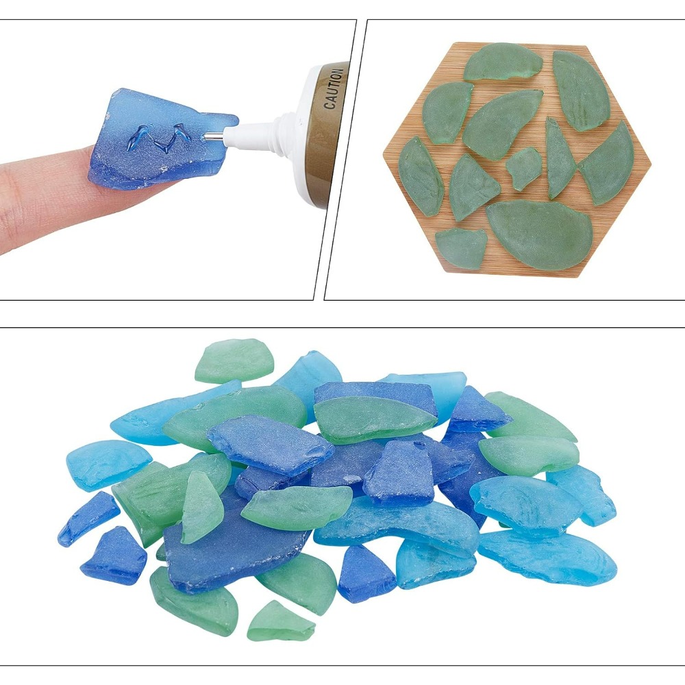 3 cores de vidro cobalto azul  - Art Craft Kit avaliação e preço
