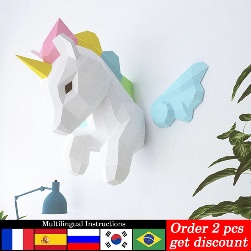 Arco-íris unicórnio animal dec - Art Craft Cardboard avaliação e preço