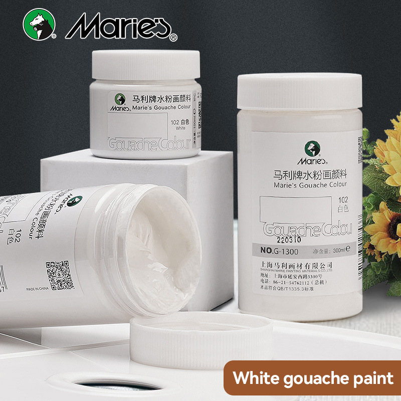 Tinta guache branca 100ml/300m - Gouache Paint Set avaliação e preço
