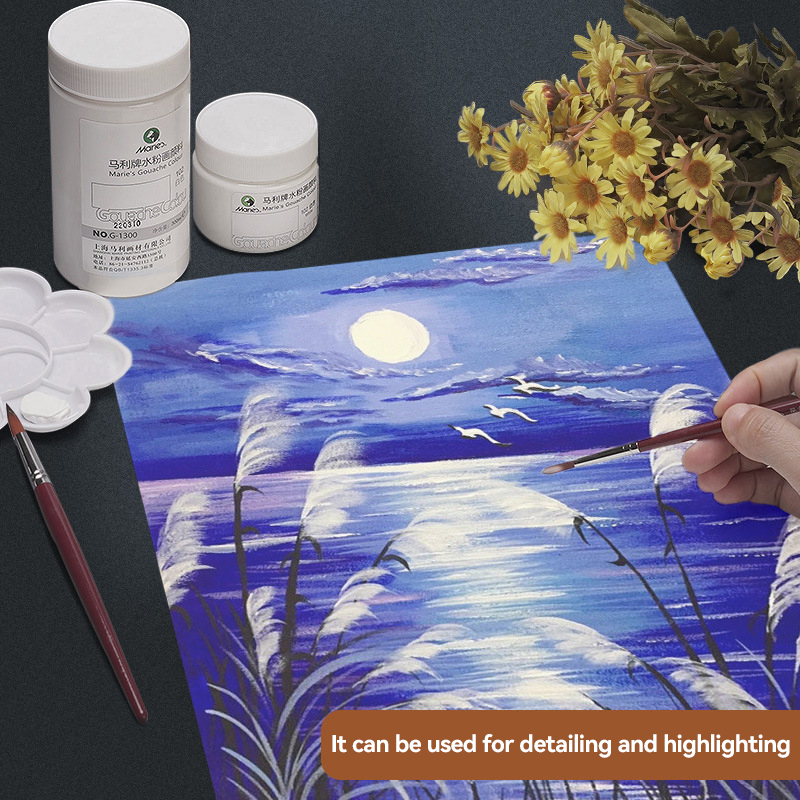 Tinta guache branca 100ml/300m - Gouache Paint Set avaliação e preço