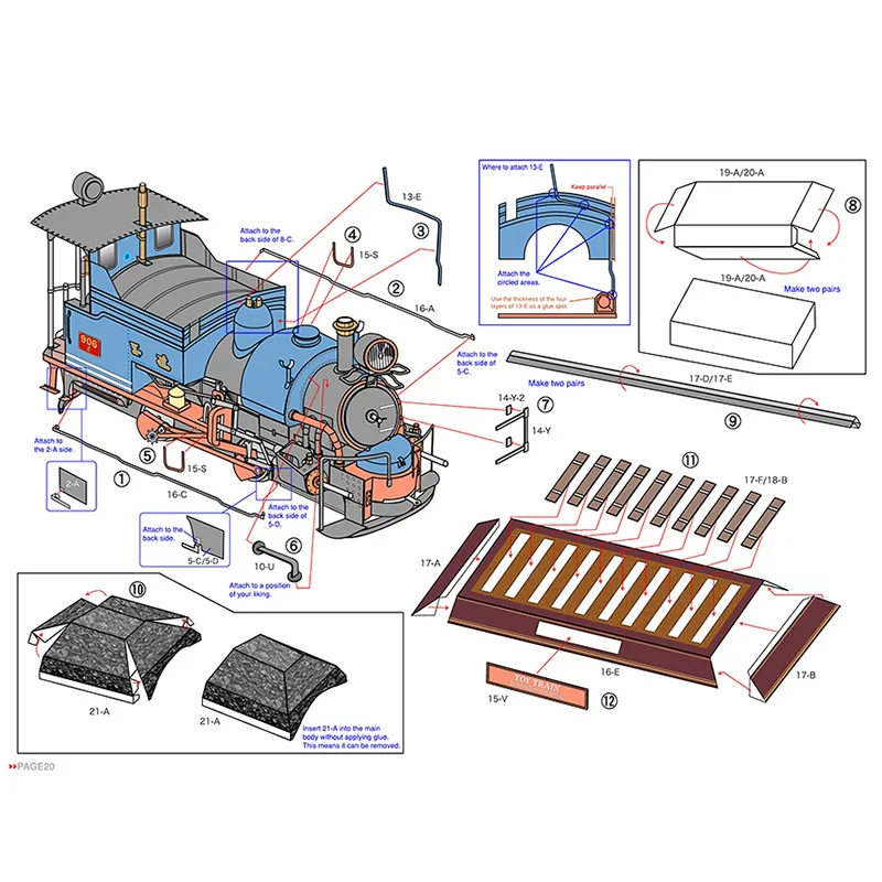 Trem clássico locomotivas a va - Art Craft Cardboard avaliação e preço