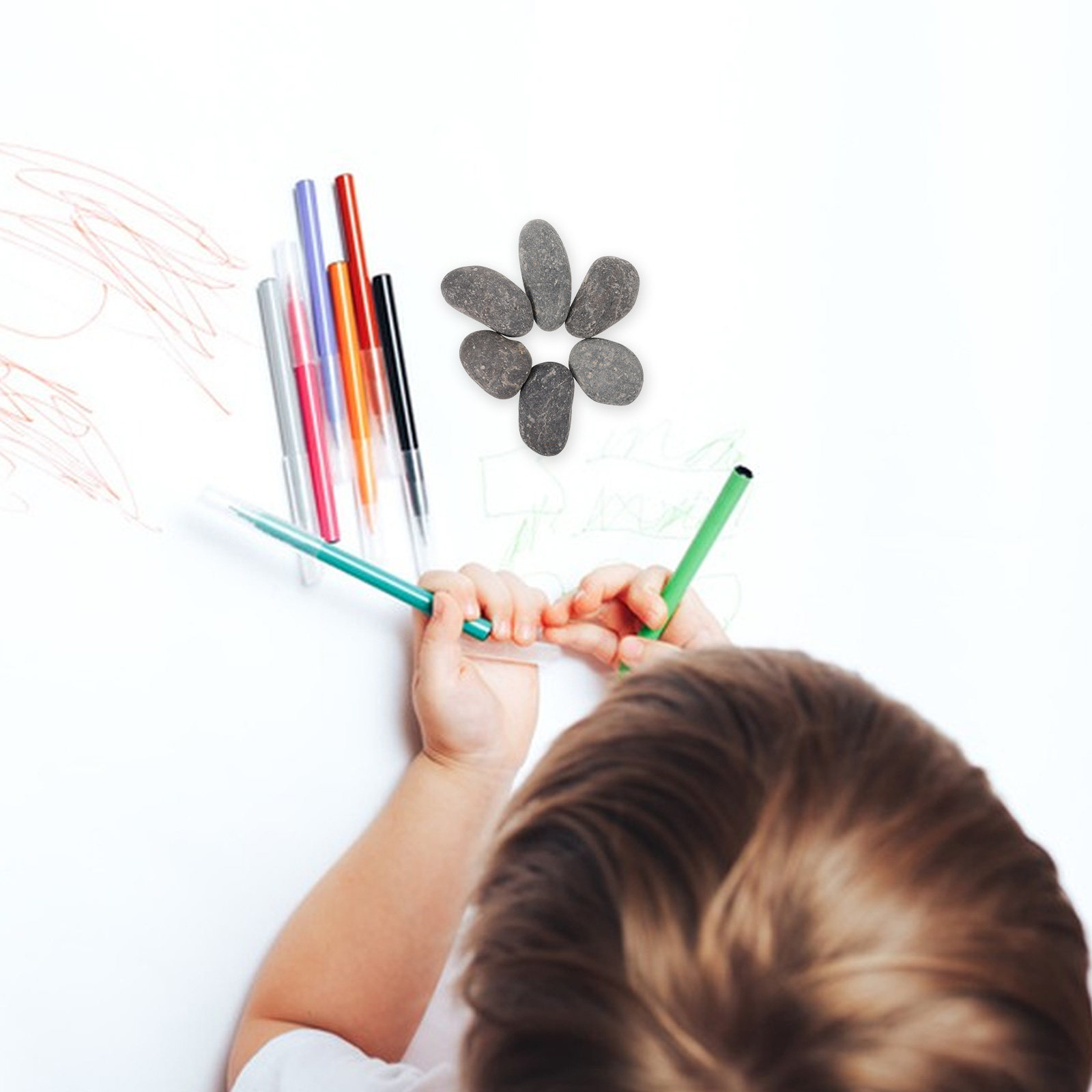 6 peças de pedras naturais com - Art And Craft For Nursery avaliação e preço
