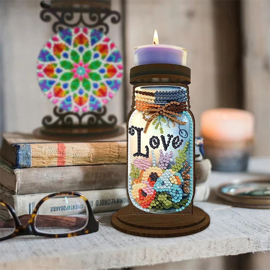 Porta-velas com tema de amor,  - Art Craft Kit avaliação e preço